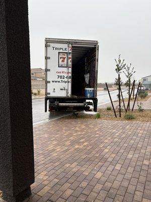 Their big truck held all of our big furniture and more.
