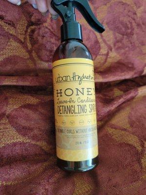 My new favorite detangling spray for my thick long hair