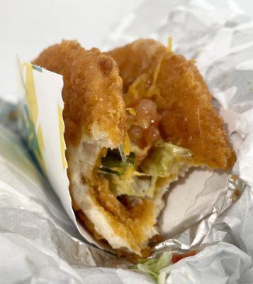 Fried chicken taco, pretty good!