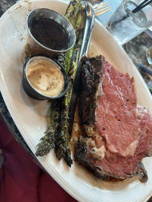Queen size Prime Rib and Asparagus