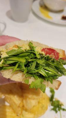 Arugula Sandwich (aka Curried Egg Salad)
