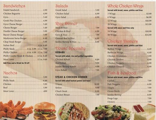 Page 2 of menu