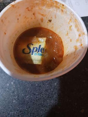 Ranchero sauce, with a Splenda packet to go with it
