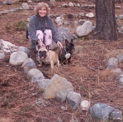 Grandma Vera and our beloved Frenchies