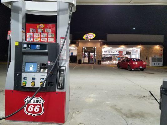 Stopped short of pumping here