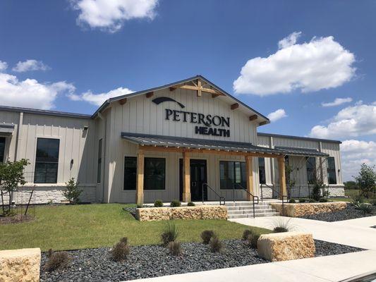 Outside the building