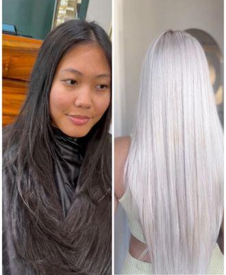 Platinum Blonde Before and After