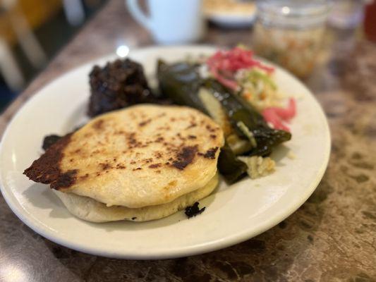 #4. Two Pupusas and Chicken Tamale Lunch Special