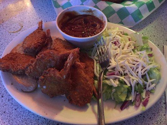 Fried shrimp; never had better, they rock!