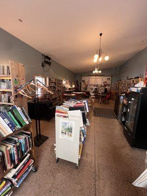 Coffee shop and used books and vinyl