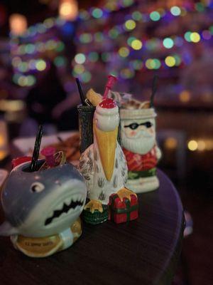 Christmas themed tiki drinks