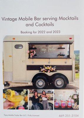 Tipsy trailer Mobile Bar