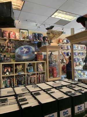 Inside of the store this is a photo mainly of the comments that they have on Black label. And collectibles throughout the store