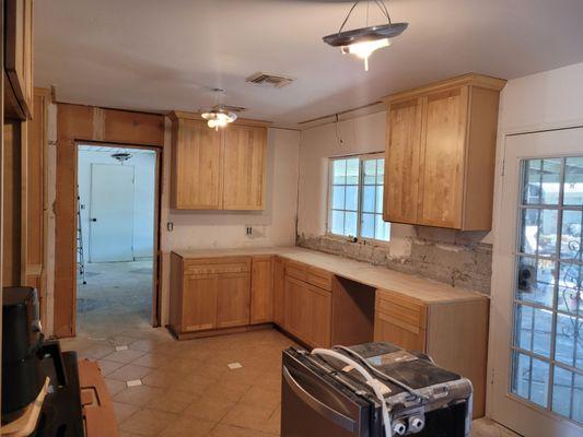 Natural Maple cabinets