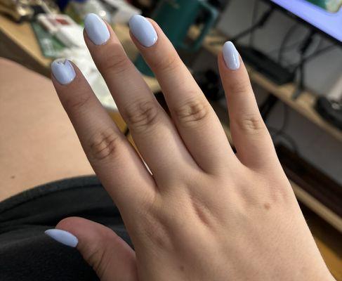 Chipped and broke 2 hours after getting and the rest chipped within 5 days.