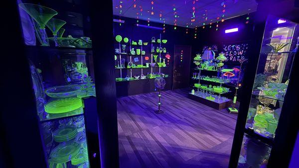 Uranium glass collection.