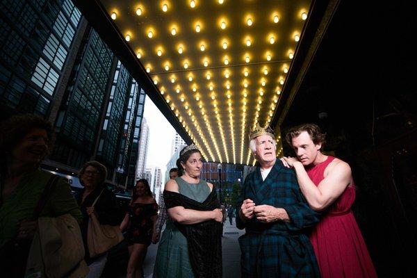 Richard Snee (King Berenger), Sarah Newhouse (Queen Marguerite) and Jesse Hinson (Queen Marie) - Photos by Nile Scott Shots