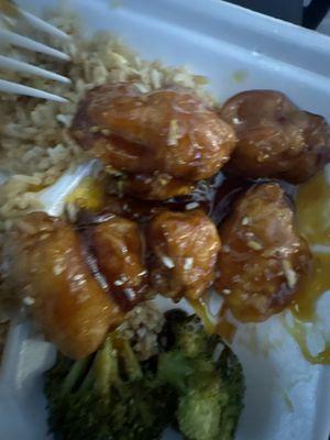 microwaved "sesame" chicken