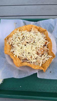 Taco salad with shrimp