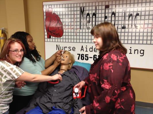 We practice procedures that we will be doing at clinicals