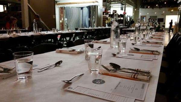 Hosting Dinner Lab in the Warehouse.