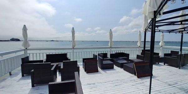 Beautiful view off an amazing deck . This place is going to be incredible