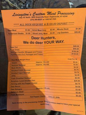 Livingston Custom Meat Processing