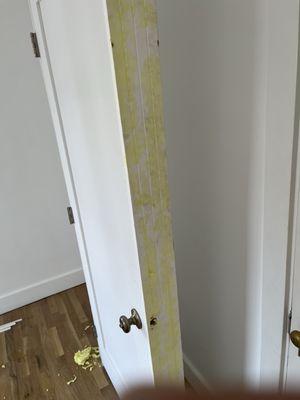 Door had to be taken down and project redone.