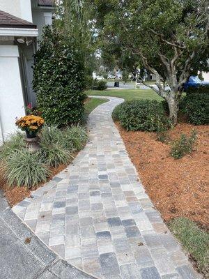 New front walkway pavers