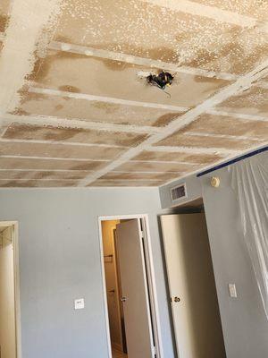 Removed popcorn ceiling