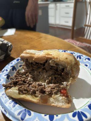 Spicy Philly cheese steak
