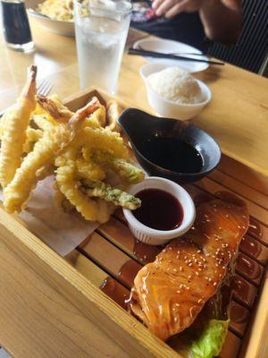 Salmon teriyaki plate