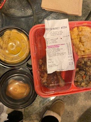 They were out of both items I ordered. Pretty confused why I got 4 sides but 