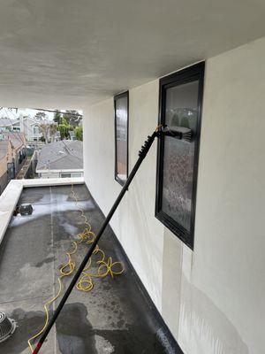 Using deionized water which leaves a streak-free finish