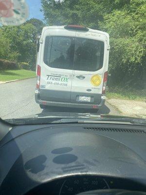 This is the van with license plate