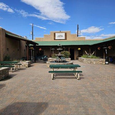 The courtyard and outdoor seating