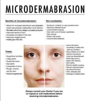 Microdermabrasion is a great, quick service that offers results!