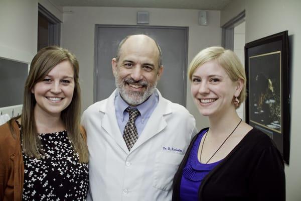 Richard Rutledge, D.O. with office staff at Healing Hands Osteopathic Medical Clinic, Huntington Beach, CA.