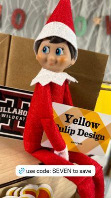 Yellow Tulip gift cards are always the perfect size! Need a last minute gift, give a e-gift card from our website www.YellowTulipDesign.com