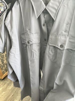 Got military crease that was sewn in and not centered on the pocket