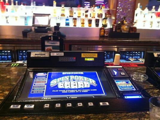 Bar slots in the lounge.