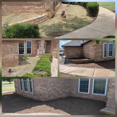 Flower beds and box scrubs removal
