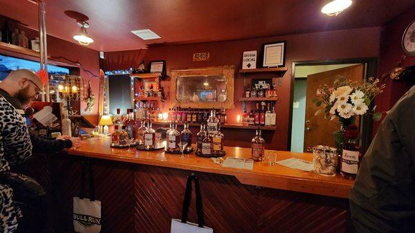 Counter/bar for tasting room