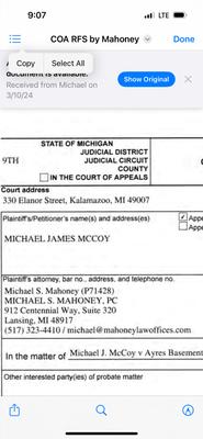 Mahoney failed to spell the word Ayers in Ayers Basement Systems. He could not get the companies name correct or the street name