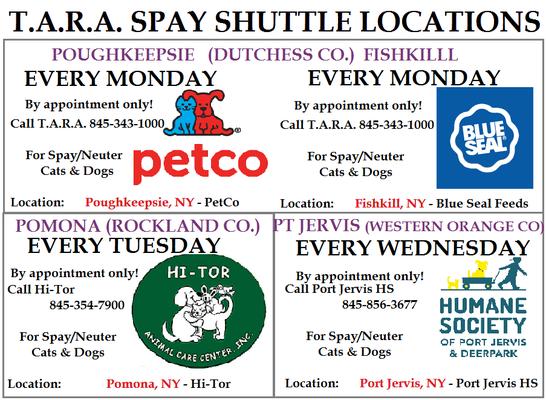 T.A.R.A. Spay Shuttle - Poughkeepsie