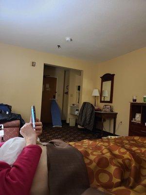 Room 203 warm and cozy during -8 out