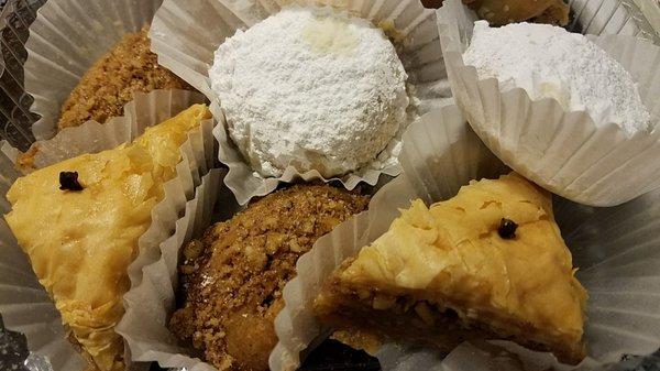 $25 sampler. Decent value I guess, but nothing was excellent. It was all just ok, I've had much better Greek pastries