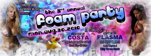 foam party coming soon in Fall!