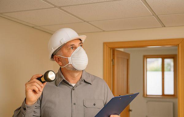 Asbestos testing taking place in Chicago home.