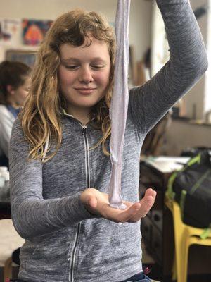 Stimulating the senses and prioritizing processes means creating a place where children can get messy - and sometimes Slimy!